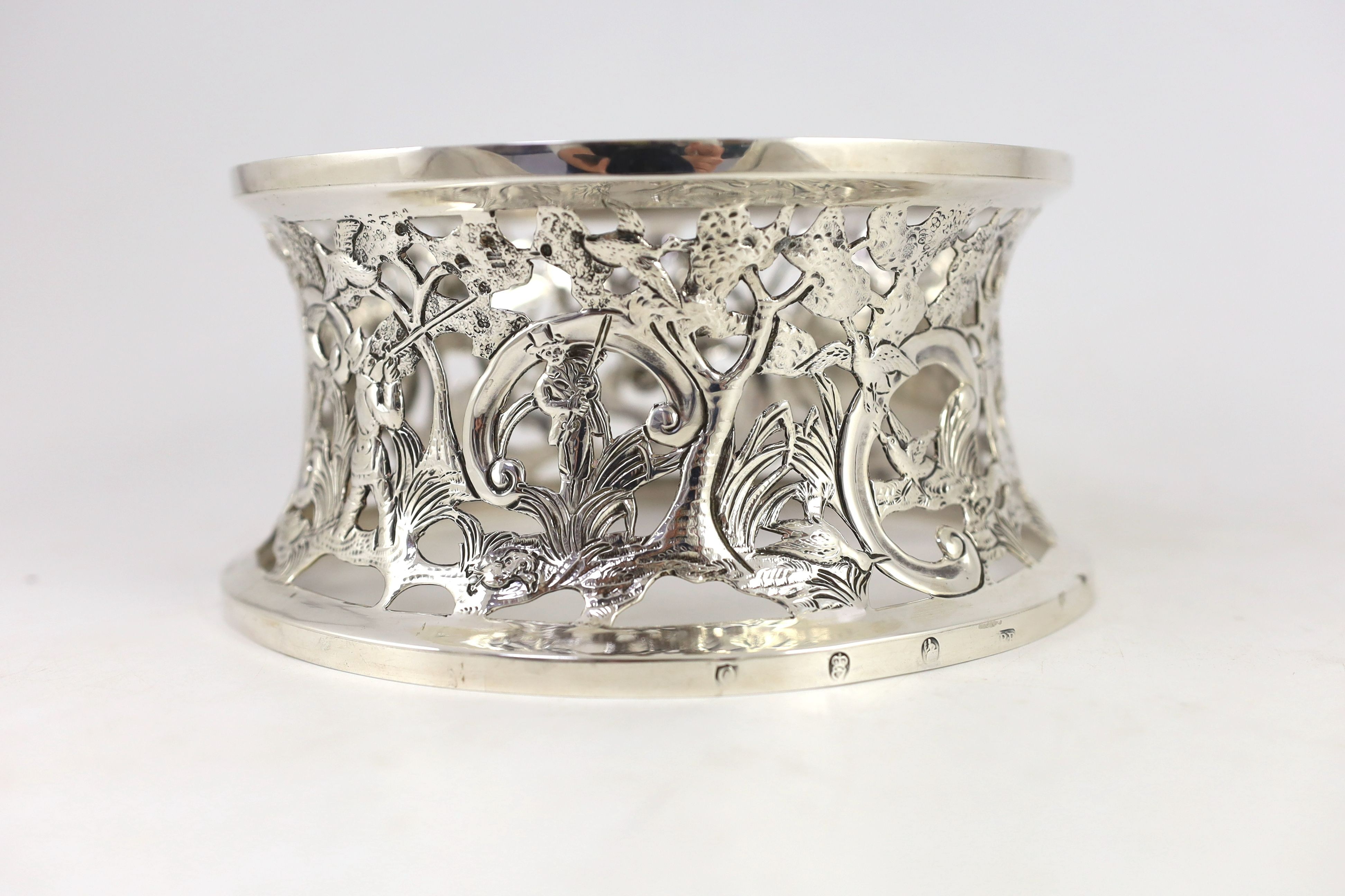 A George III Irish silver dish ring, maker, R.B?